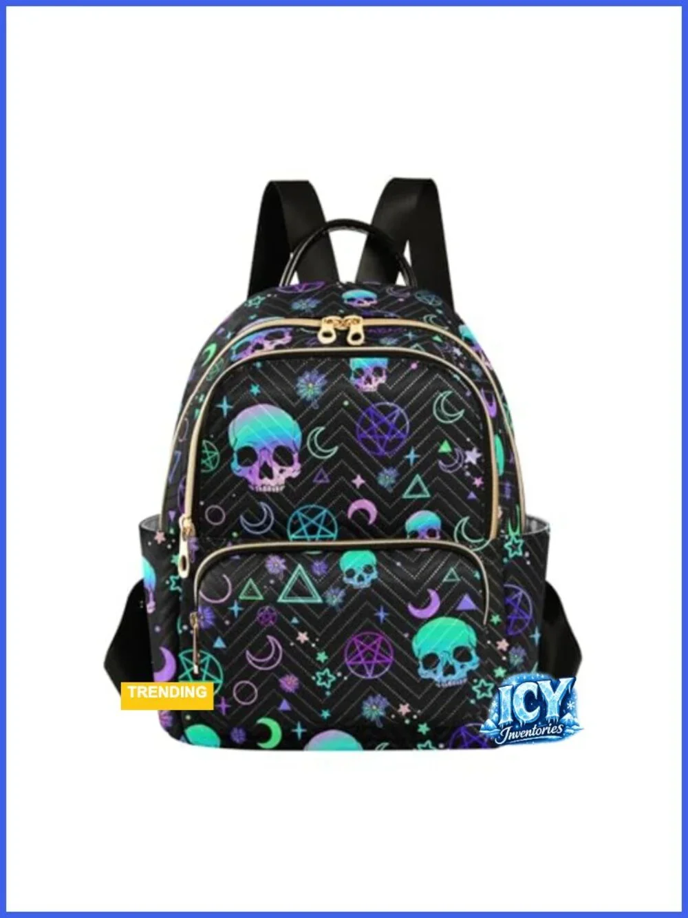 Quilted Polyester Mini Backpack Purse Women Lightweight Travel Shoulder Daypack
